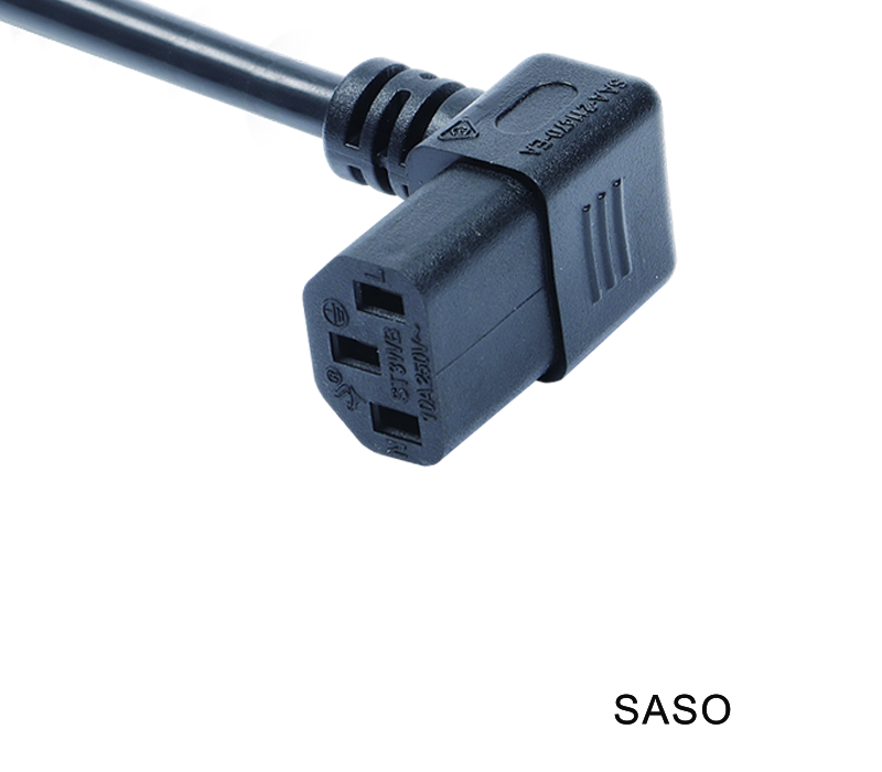 ST3WB IEC-kontakt 90-graders vinklet hunnkontakt C13 i samsvar med australske standarder