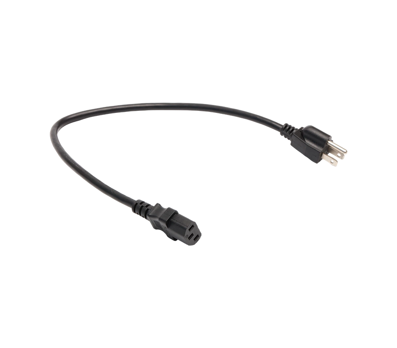 JT-3/FY-3+JT-ST3 15A 125V tre-pinners amerikansk standardplugg med IEC C13-kontakt