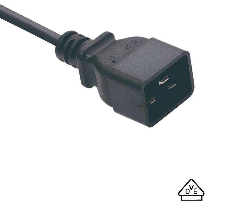 ST6D IEC-kontakt hannplugg C20 i samsvar med tyske standarder