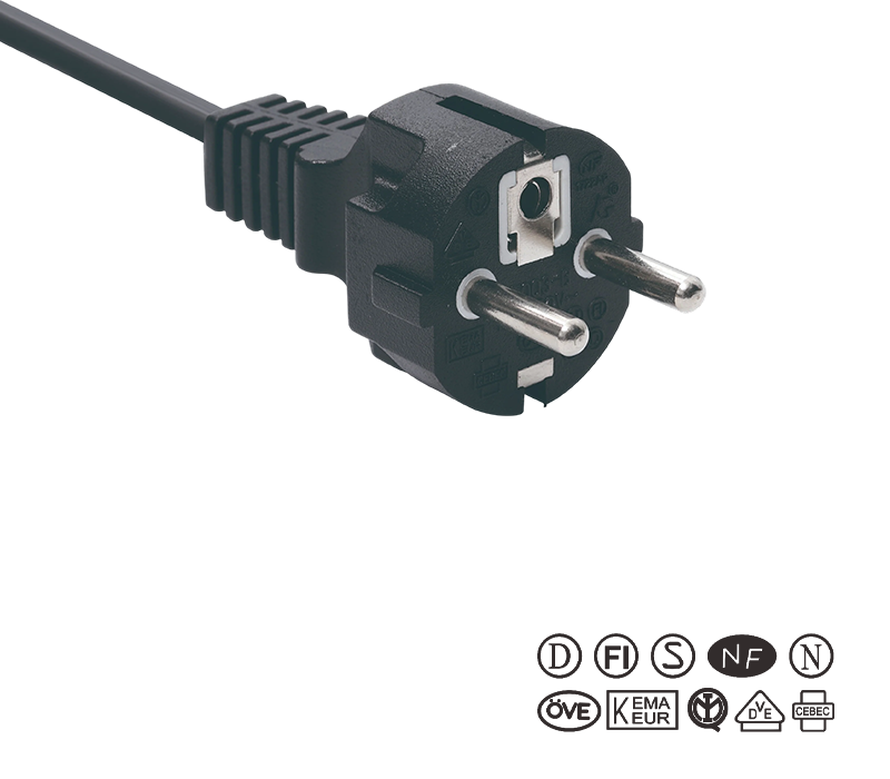JT003-B/FY003-B 16A 250V europeisk standard tre-pinners plugg