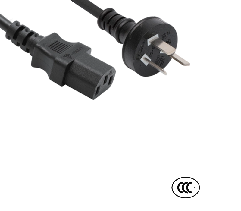 C3-10C+JT-ST3 10A 250V trepinnet Kina standardplugg med IEC-kontakt C13