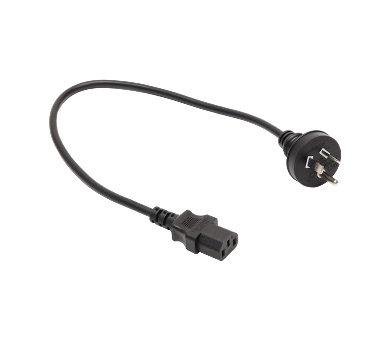 A3-10B+JT-ST3 10A 250V australsk tre-pinners rund plugg med IEC C13-kontakt