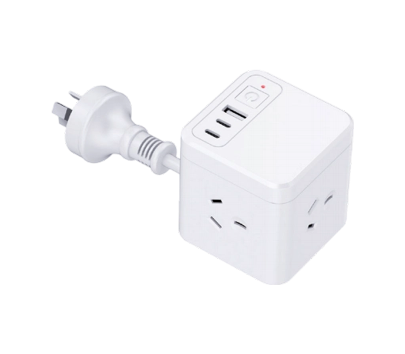 AU10 kablet Cube Power Strip med 3 uttak i australsk stil